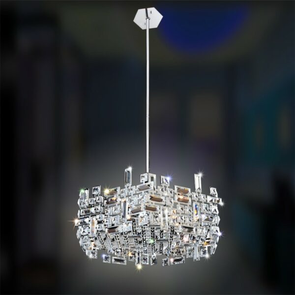 Vermeer 24 Inch Hexagonal Pendant Pendant Allegri