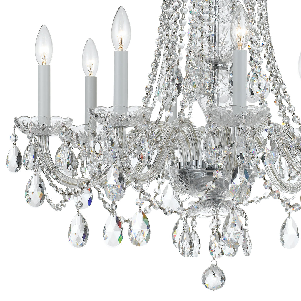 Traditional Crystal 8 Light Spectra Crystal Polished Chrome Chandelier Chandelier Crystorama