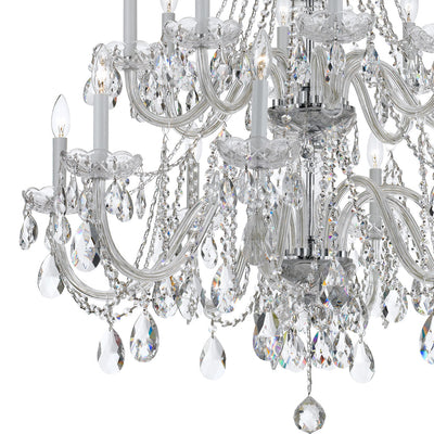 Traditional Crystal 16 Light Spectra Crystal Polished Chrome Chandelier Chandelier Crystorama