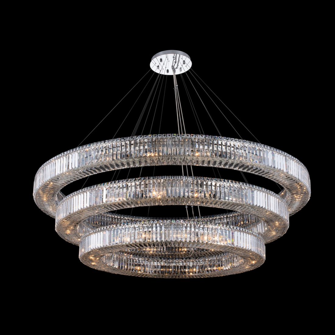 Rondelle 3 Tier Pendant (47" + 60" + 72") Pendant Allegri