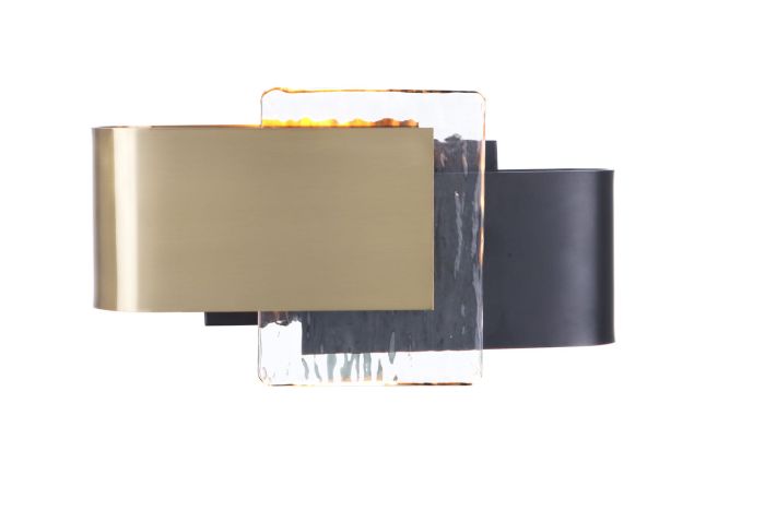 Harmony 1 Light LED Wall Sconce in Flat Black/Satin Brass Wall Sconce Craftmade