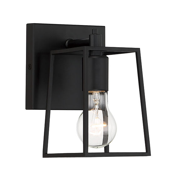 Dunn 1 Light Wall Sconce in Flat Black Wall Sconce Craftmade