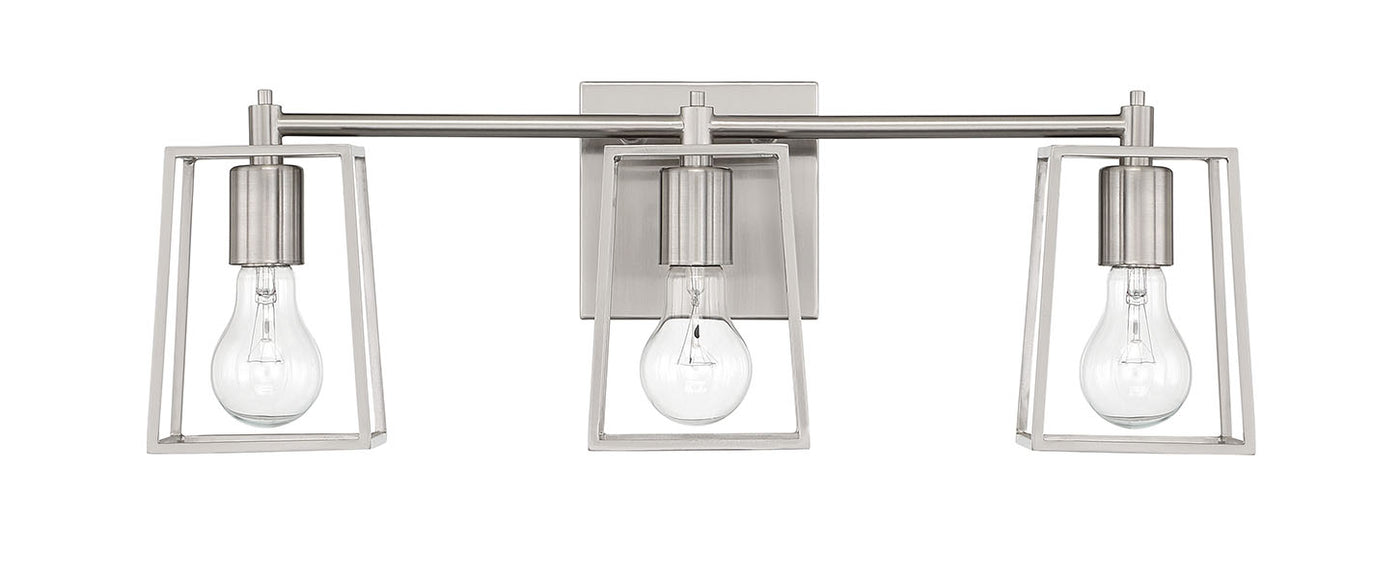 Dunn 3 Light Vanity in Brushed Polished Nickel Bath and Vanity Craftmade