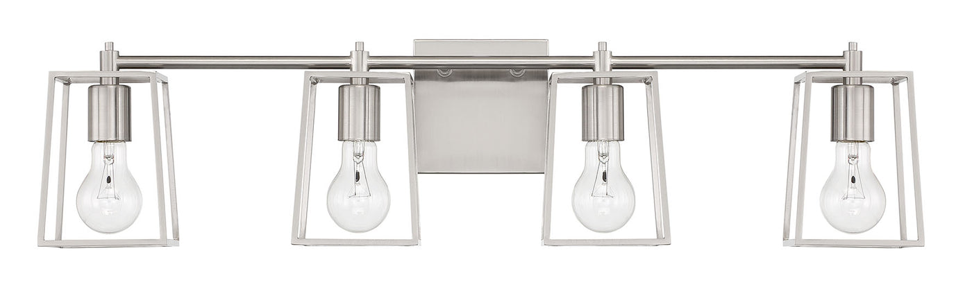 Dunn 4 Light Vanity in Brushed Polished Nickel Bath and Vanity Craftmade