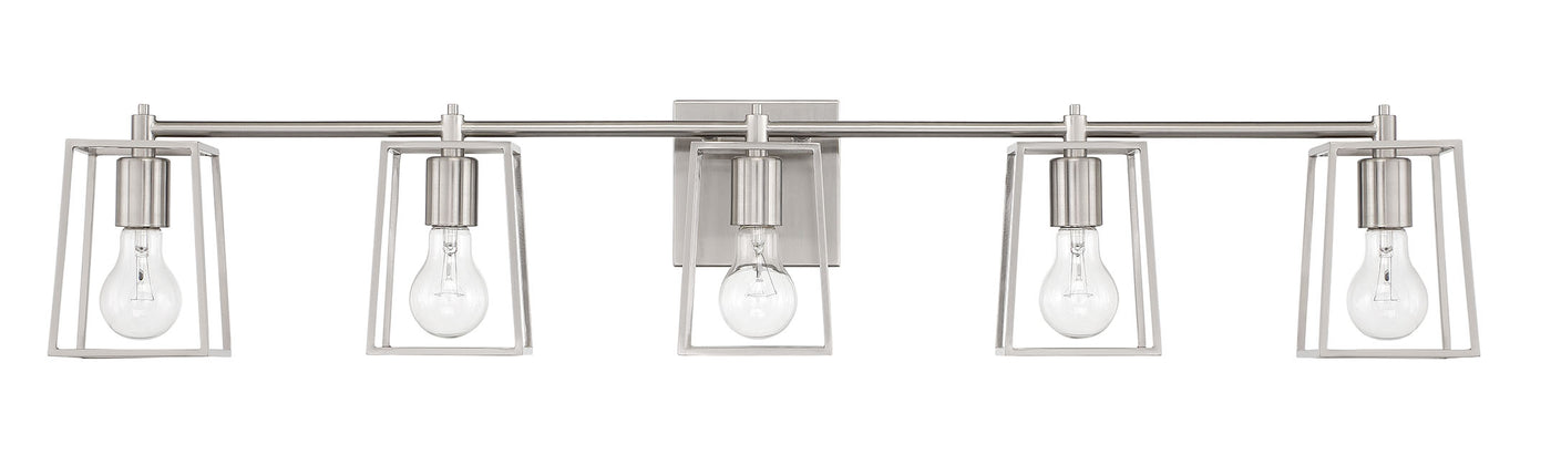 Dunn 5 Light Vanity in Brushed Polished Nickel Bath and Vanity Craftmade