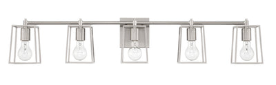 Dunn 5 Light Vanity in Brushed Polished Nickel Bath and Vanity Craftmade