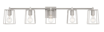 Dunn 5 Light Vanity in Brushed Polished Nickel Bath and Vanity Craftmade