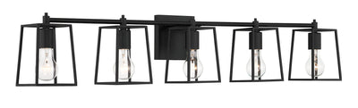 Dunn 5 Light Vanity in Flat Black Bath and Vanity Craftmade