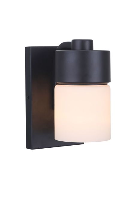 District 1 Light Wall Sconce in Flat Black Wall Sconce Craftmade