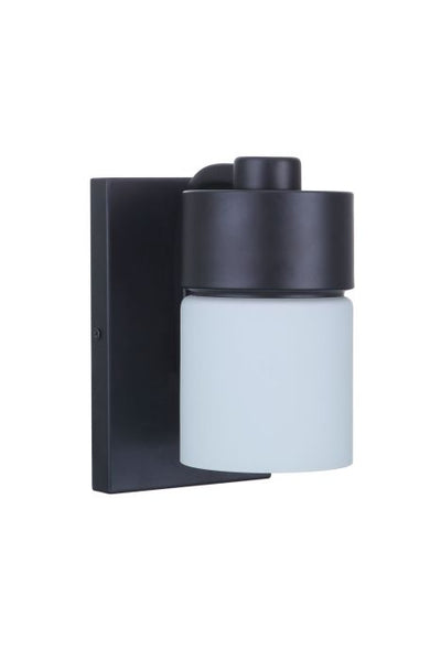 District 1 Light Wall Sconce in Flat Black Wall Sconce Craftmade