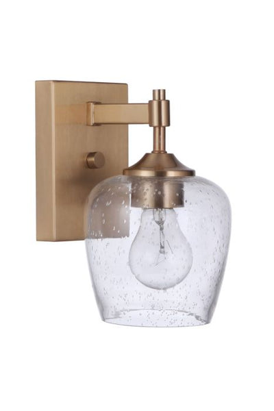 Stellen 1 Light Wall Sconce in Satin Brass Wall Sconce Craftmade