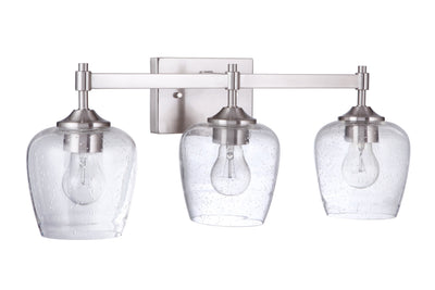 ##Antique Hardware## Stellen 3 Light Vanity in Brushed Polished Nickel