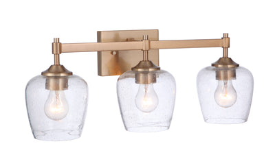 Stellen 3 Light Vanity in Satin Brass