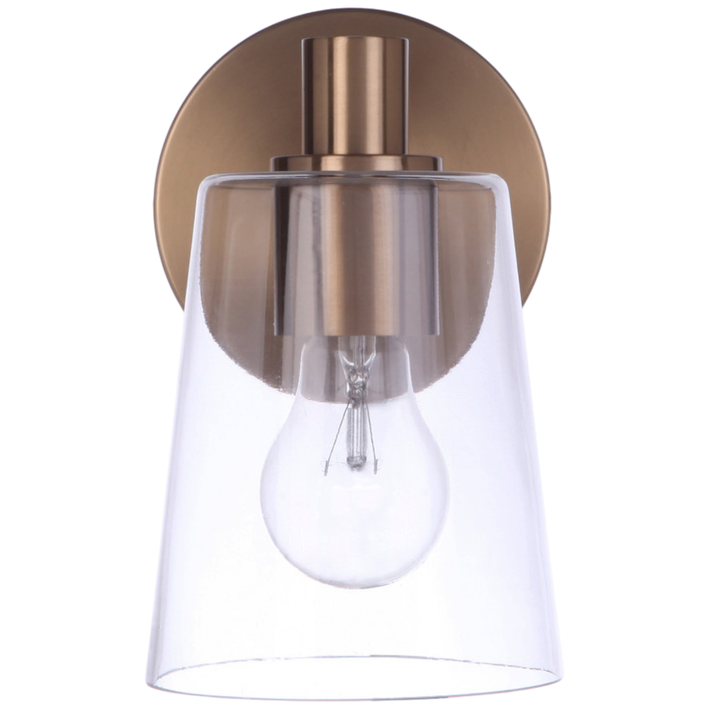 Emilio 1 Light Wall Sconce in Satin Brass
