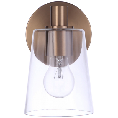 Emilio 1 Light Wall Sconce in Satin Brass