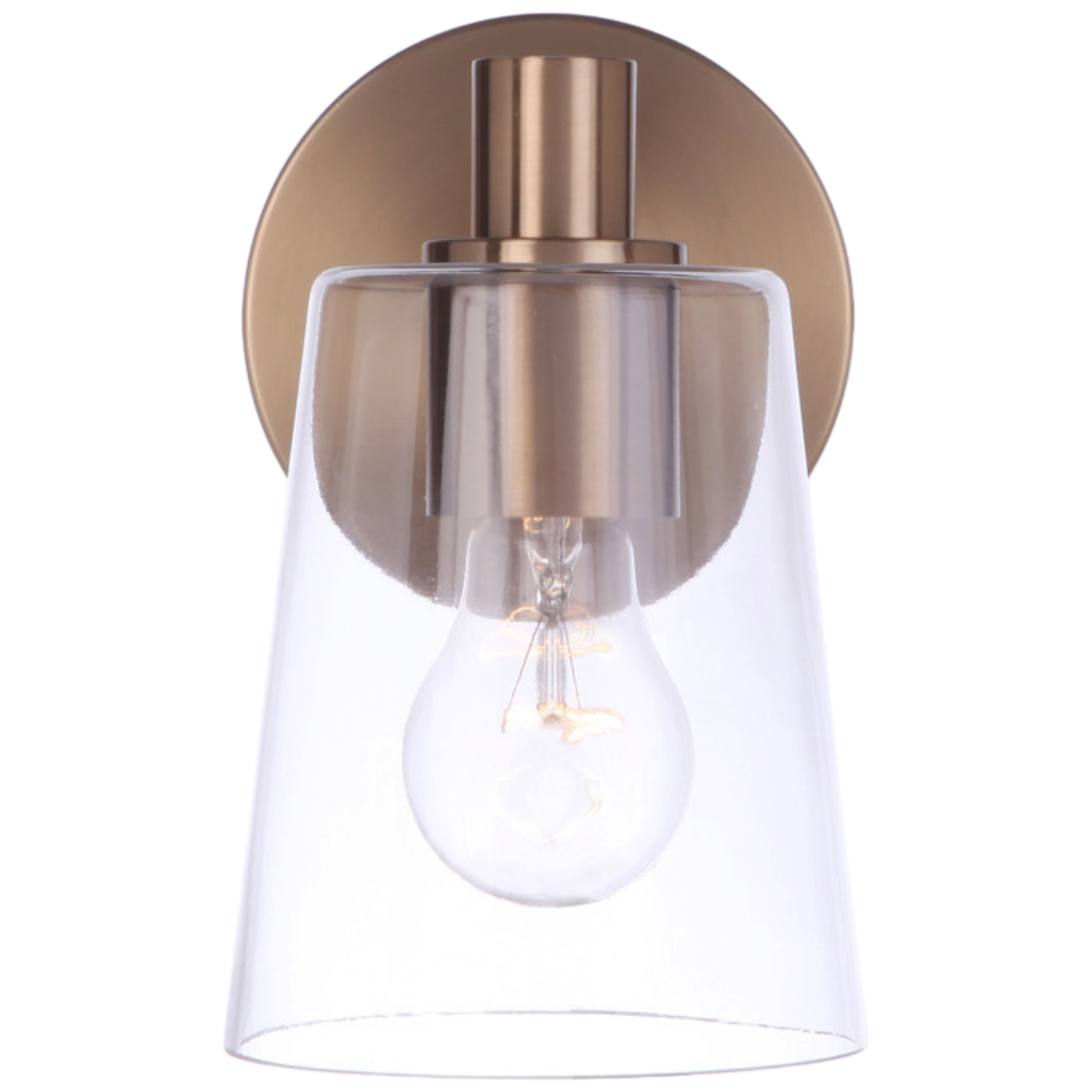 Emilio 1 Light Wall Sconce in Satin Brass