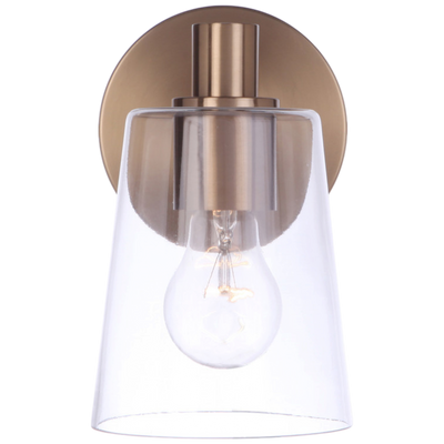 Emilio 1 Light Wall Sconce in Satin Brass