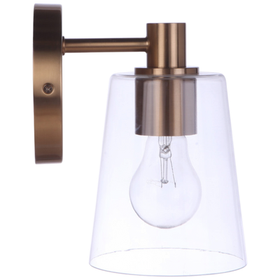 Emilio 1 Light Wall Sconce in Satin Brass