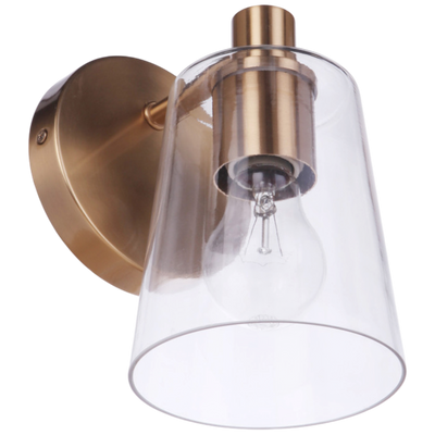 Emilio 1 Light Wall Sconce in Satin Brass