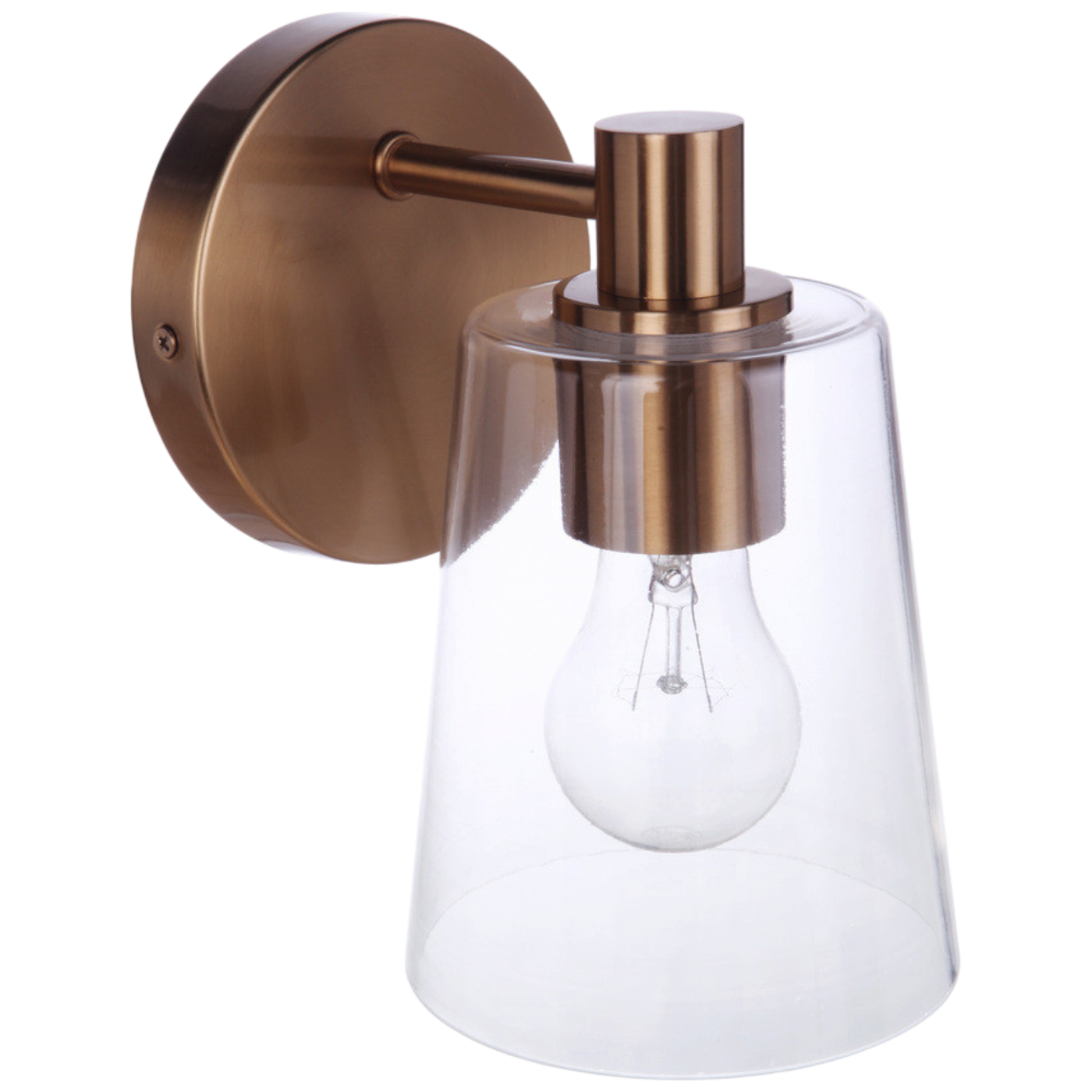 Emilio 1 Light Wall Sconce in Satin Brass