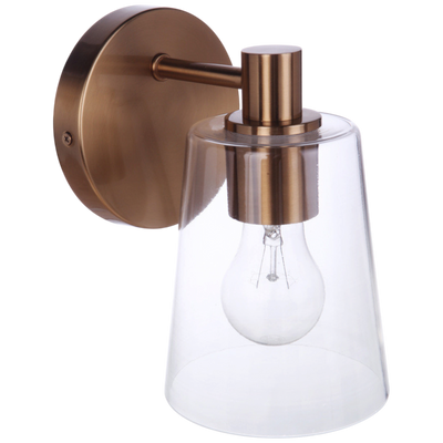Emilio 1 Light Wall Sconce in Satin Brass