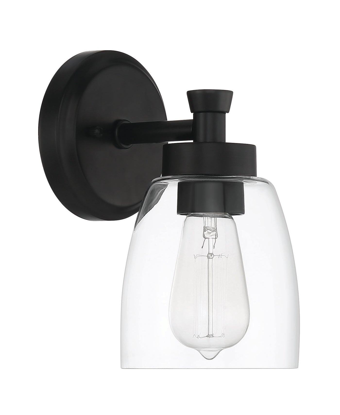 Henning 1 Light Sconce in Flat Black Wall Sconce Craftmade