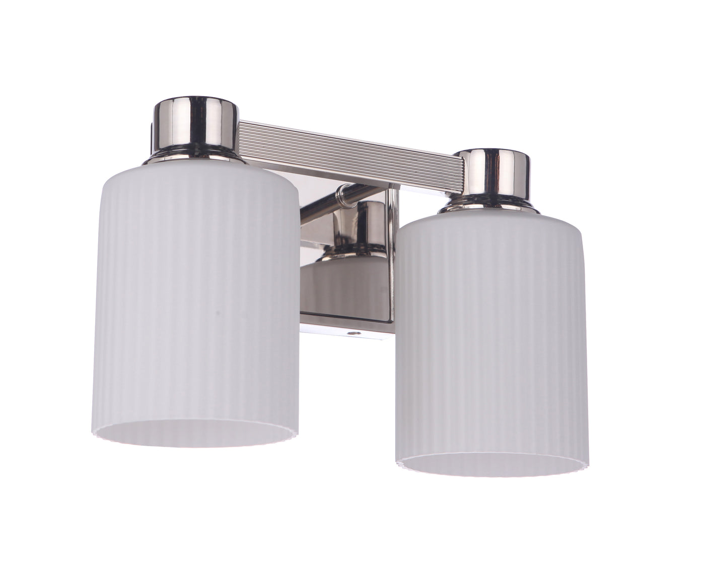 Bretton 2 Light Vanity in Polished Nickel Bath and Vanity Craftmade