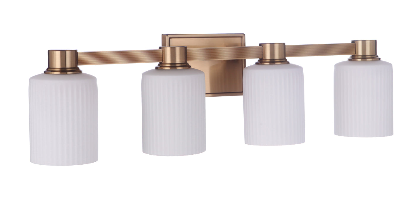 Bretton 4 Light Vanity in Satin Brass Bath and Vanity Craftmade