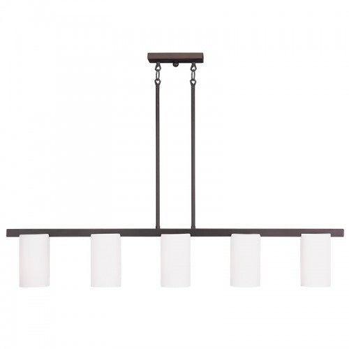 5 Light Olde Bronze Chandelier Linear Livex