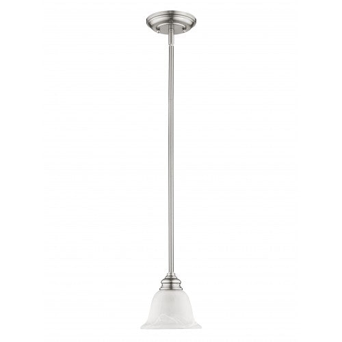 1 Light Brushed Nickel Single Pendant Pendant Livex