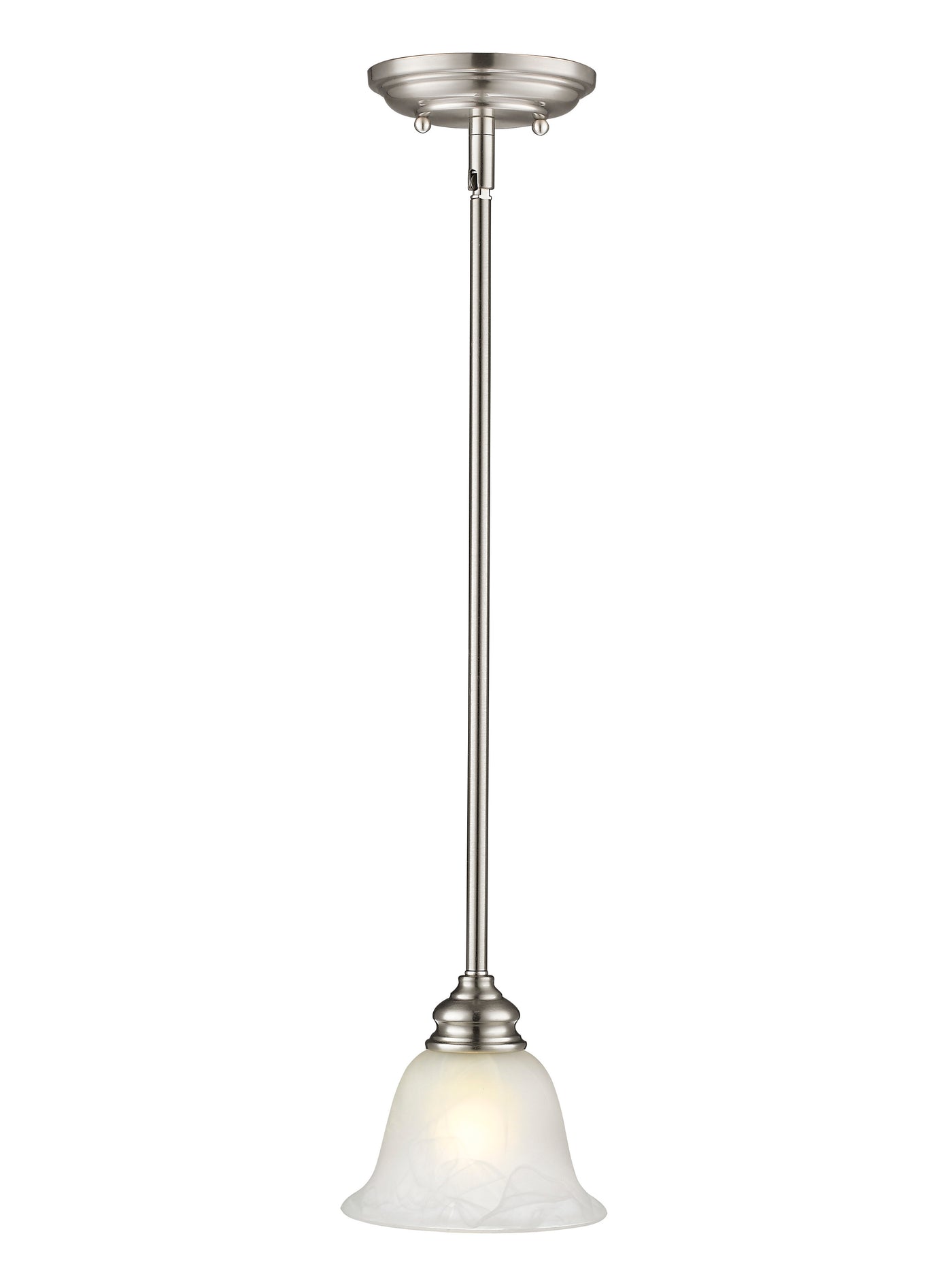 1 Light Brushed Nickel Single Pendant Pendant Livex