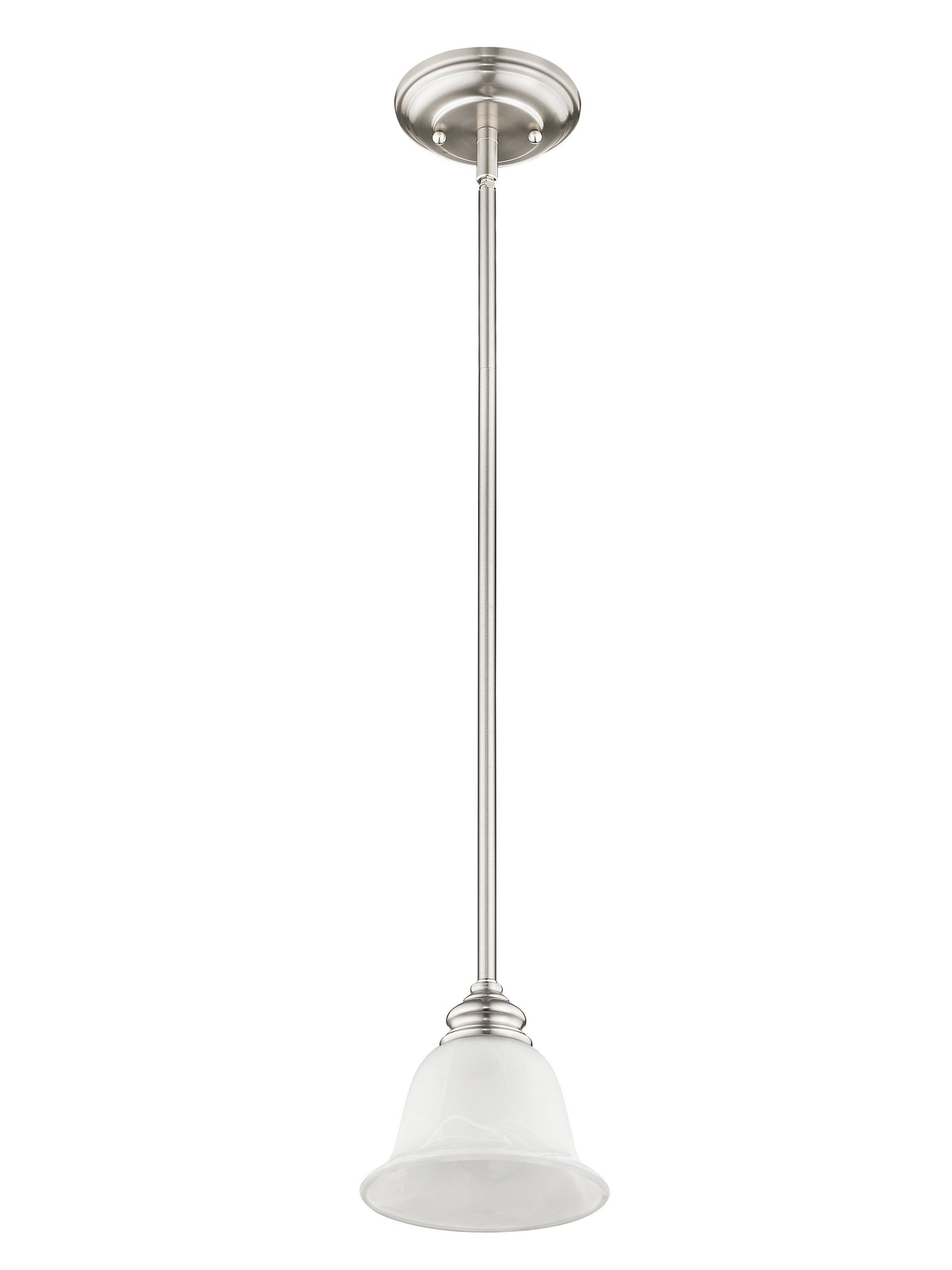 1 Light Brushed Nickel Single Pendant Pendant Livex