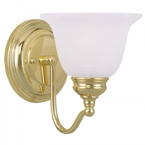 1 Light Polished Brass Bath Light Wall Sconce Livex