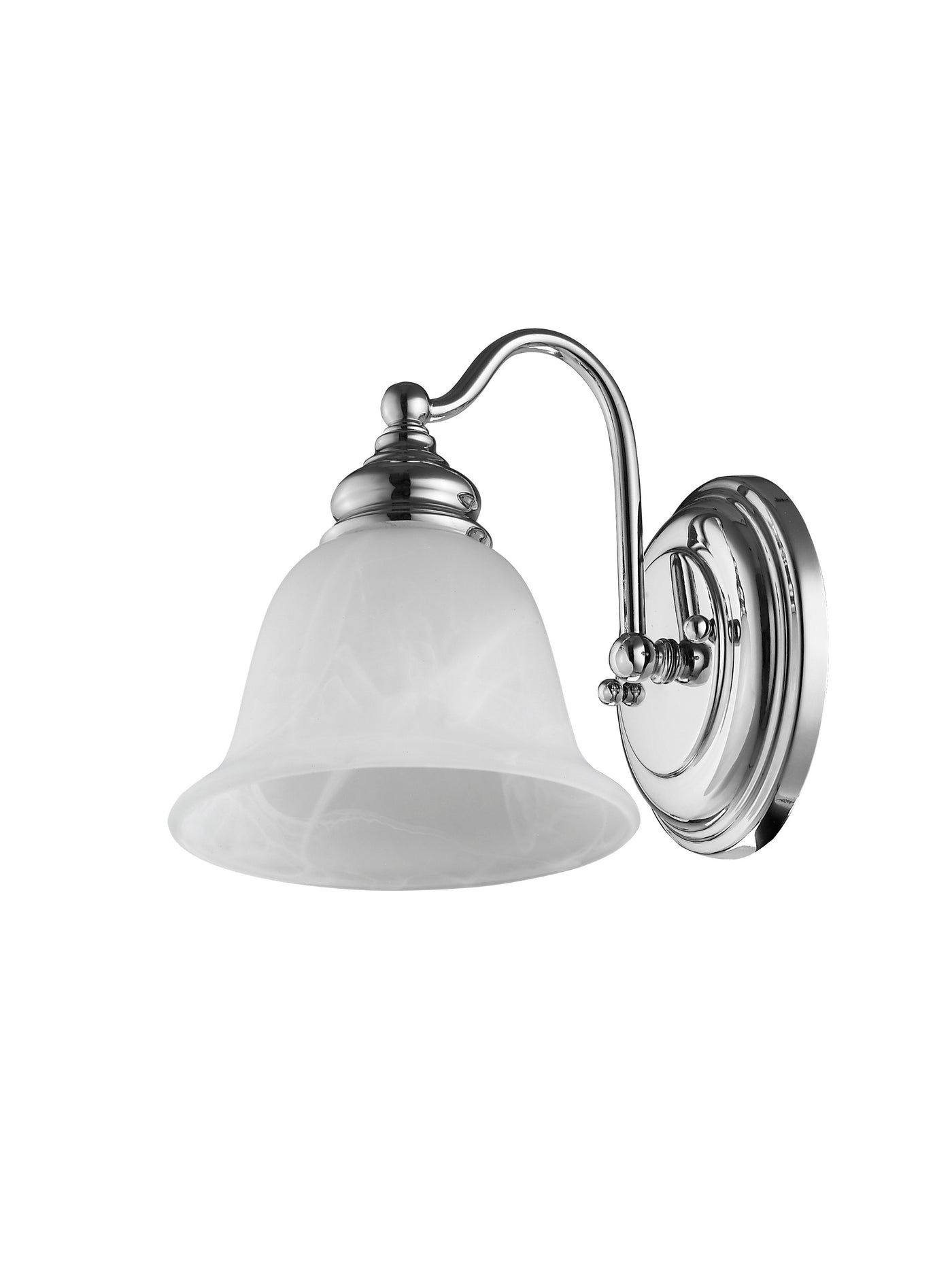 1 Light Polished Chrome Bath Light Wall Sconce Livex