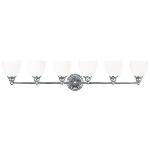 6 Light Polished Chrome Bath Light Wall Sconce Livex