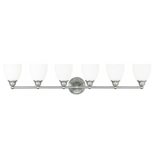 6 Light Brushed Nickel Bath Light Wall Sconce Livex