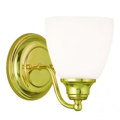 1 Light Polished Brass Wall Sconce Wall Sconce Livex