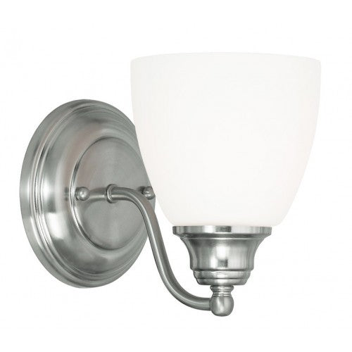 1 Light Brushed Nickel Wall Sconce Wall Sconce Livex