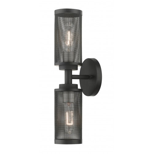 2 Light Black Wall Sconce Wall Sconce Livex