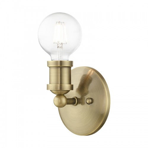 1 Light Antique Brass ADA Single Vanity Sconce Wall Sconce Livex