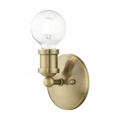 1 Light Antique Brass ADA Single Vanity Sconce Wall Sconce Livex