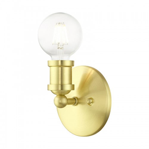 1 Light Satin Brass ADA Single Vanity Sconce Wall Sconce Livex