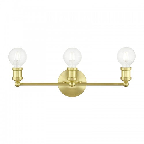 3 Light Satin Brass ADA Vanity Sconce Wall Sconce Livex