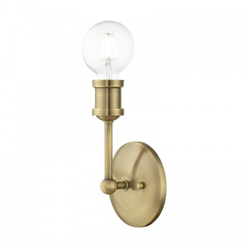 1 Light Antique Brass ADA Vanity Sconce Wall Sconce Livex