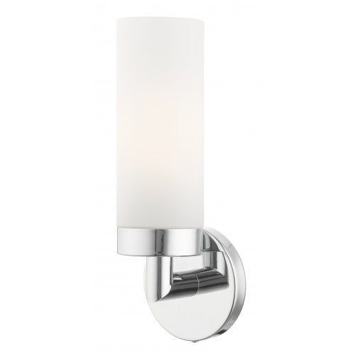 1 Light Polished Chrome ADA Single Sconce Wall Sconce Livex