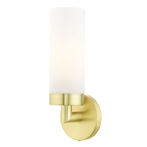 1 Light Satin Brass ADA Single Sconce Wall Sconce Livex