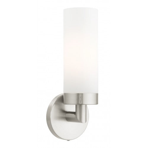 1 Light Brushed Nickel ADA Single Sconce Wall Sconce Livex