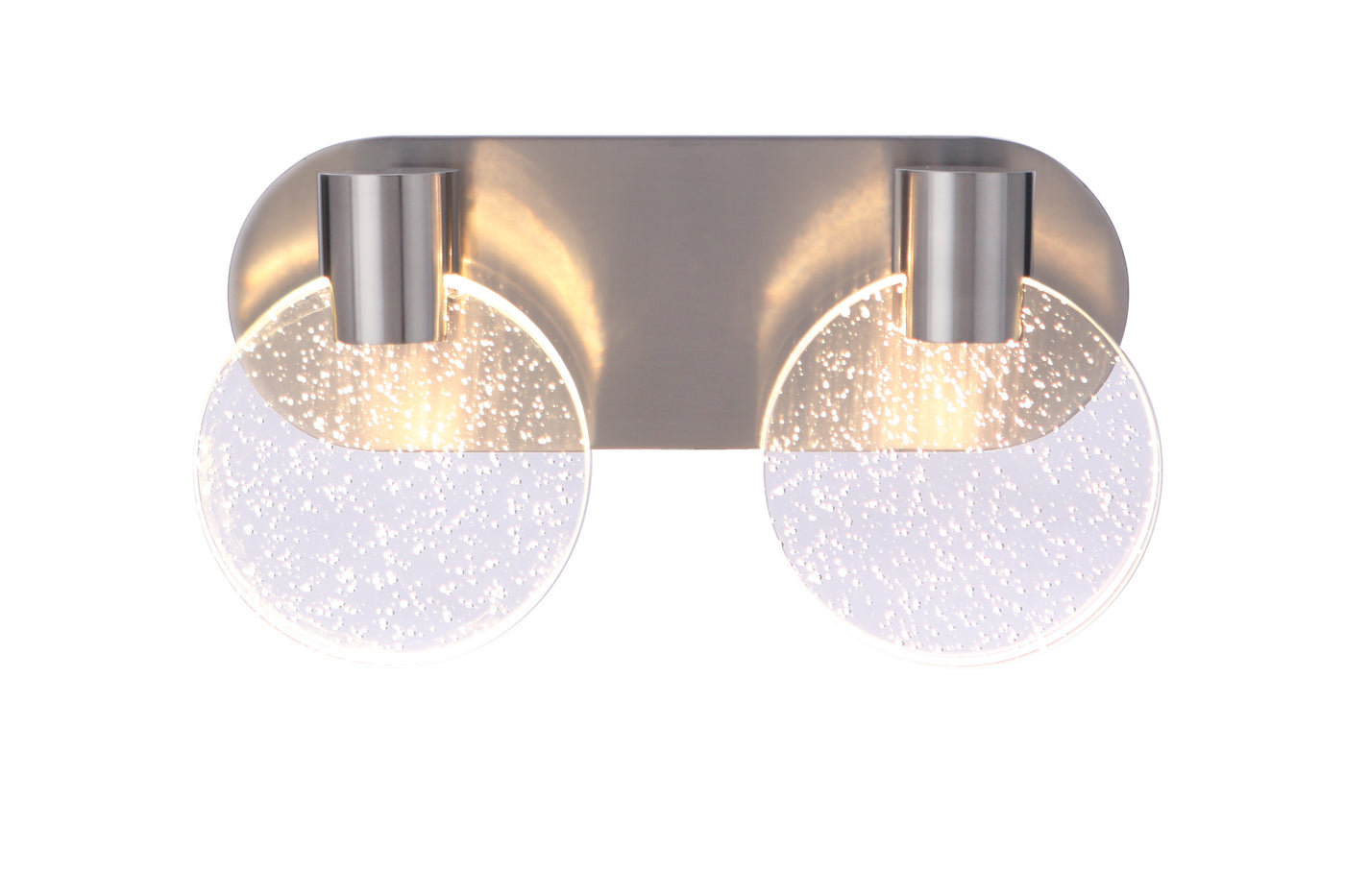 Glisten 2 Light LED Vanity in Brushed Polished Nickel Bath and Vanity Craftmade