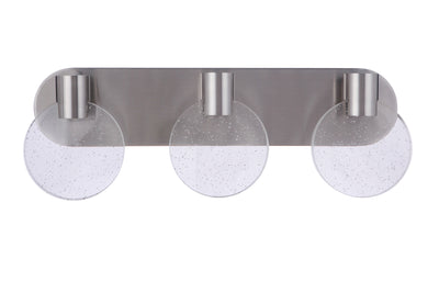 Glisten 3 Light LED Vanity in Brushed Polished Nickel Bath and Vanity Craftmade