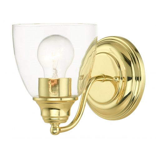 1 Light Polished Brass Vanity Sconce Wall Sconce Livex